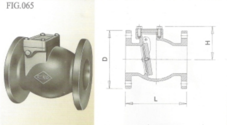 鑄鐵橫式逆止閥 RING-10K