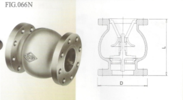鑄鐵緩衝式逆止閥 JIS-10K