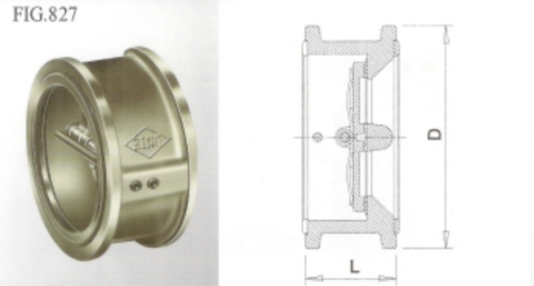 延性鑄鐵雙瓣式逆止閥 JIS-16K