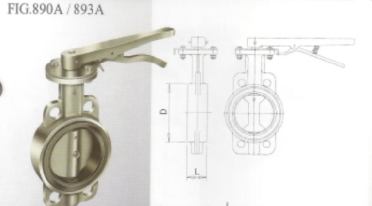 延性鑄鐵把手式蝶閥 JIS-16K