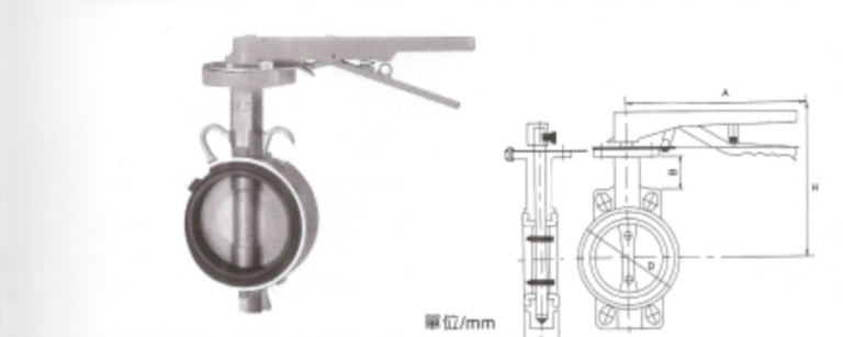 球墨鑄鐵把手式蝶型閥 JIS-16K