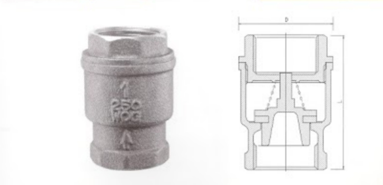 鉋金銅無聲逆止閥 125S/300W.O.